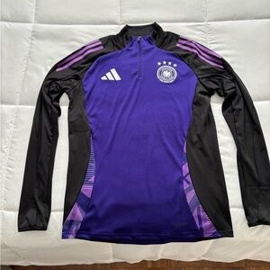 Adidas Germany Purple and Black Long Sleeve training Jersey